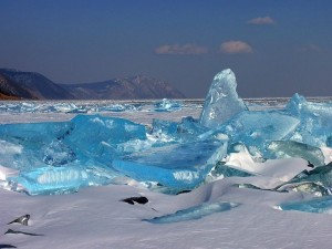 Lago Bajkal in inverno, Siberia