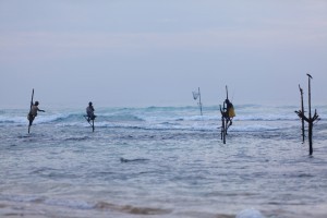 Pescatori su trampoli a Koggala, Sri Lanka