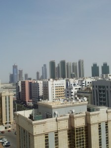 Vista dall'alto dell'hotel ad Abu Dhabi