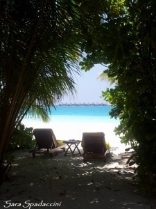 vista fuori dalla camera, Angsana Velavaru Resort, Maldive 2013