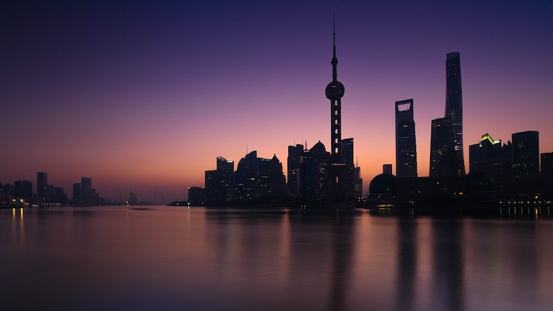 La skyline di Shanghai, dal Bund, un luogo di interesse da vedere.