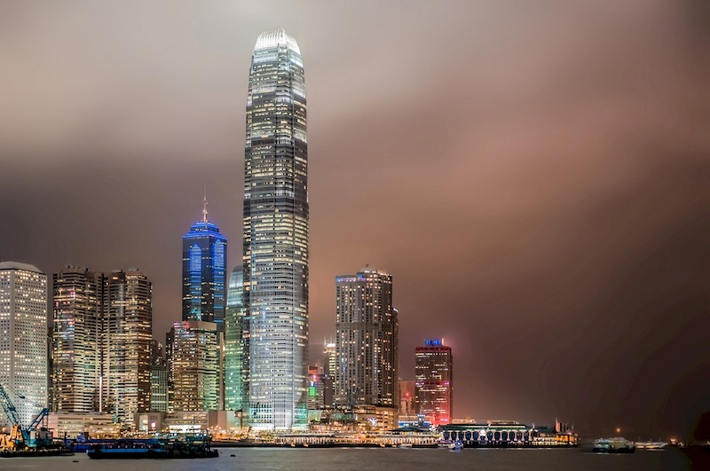 La skyline di Hong Kong vista dalla Star Ferry