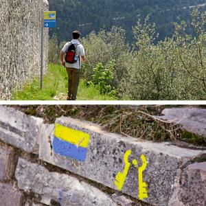 La segnaletica sulla Cammino di San Francesco