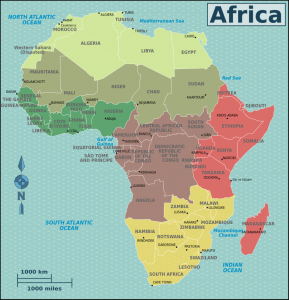 mappa stati africani