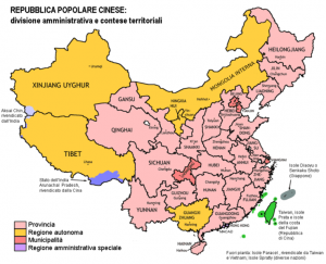 Mappa della Cina