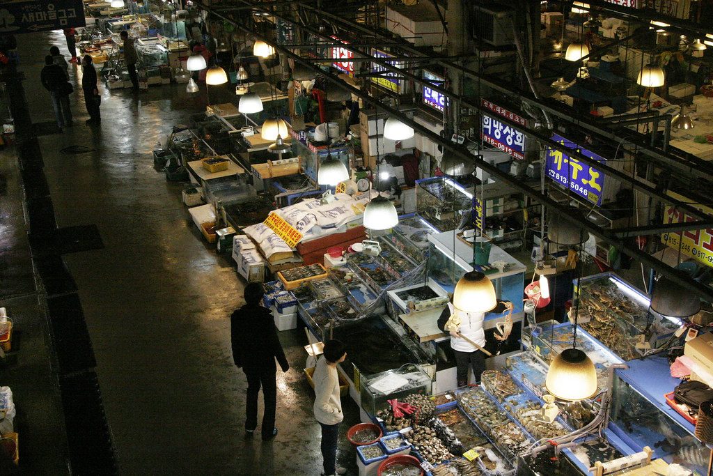 Il mercato Noryangjin a Seoul